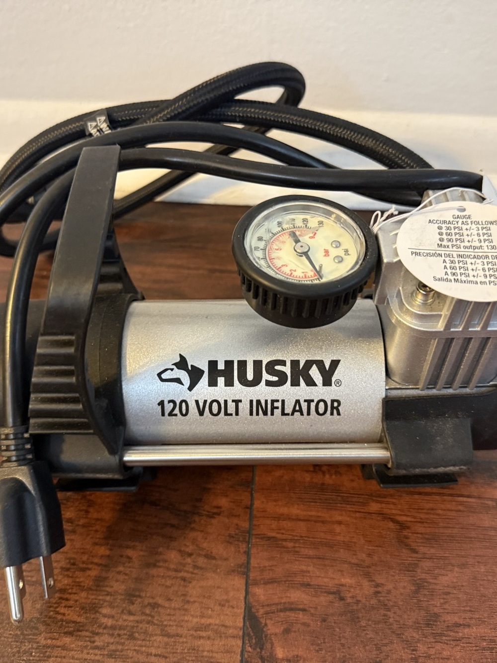 NIB Husky 120-Volt Portable Air Inflator Model HY120